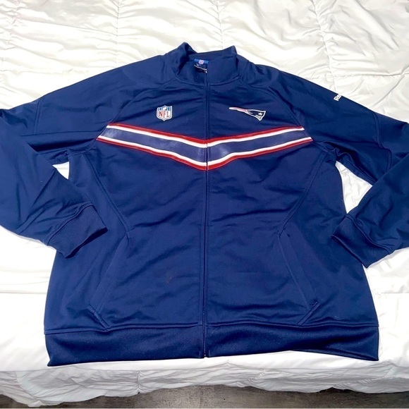 Reebok Onfield Track Jacket New England Patriots 2XL Full Zip - Picture 1 of 7
